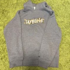 SAYHELLO カモフラ ロゴ パーカー グレーのサムネイル