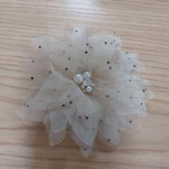 m＊コサージュ販売中様♡確認用 ベージュ オーガンジー コサージュのサムネイル
