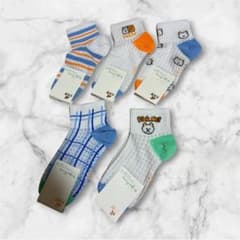 新品　キッズ 靴下 5足セット アンクル丈 メッシュ素材　16〜18cmのサムネイル