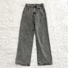 Apres Jour Mignon High-Waisted Denim Pants, Size S, 100% Cotton, Leg-Flattering Design