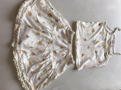 センスオブワンダー キャミソール スカート みかん オレンジ  生成りのサムネイル
