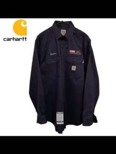 90s Carhartt 100%コットン 企業コラボワークシャツのサムネイル