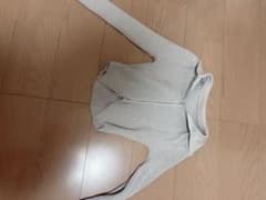 ラメ入り ジップアップ リブニット 長袖のサムネイル