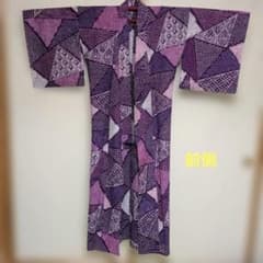 有松絞り 浴衣 紫色 切り嵌め模様 トールサイズ - メルカリ