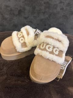 UGG アグ ブラウン 厚底サボサンダル ブーツ24CM - メルカリ