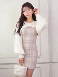 LIP SERVICE リボンフェザーアンサンブルニットワンピース - メルカリ