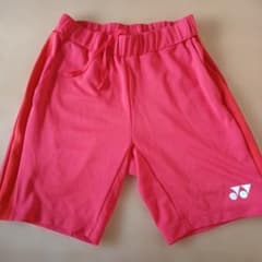 YONEX バドミントン ハーフパンツ 赤ユニセックス
