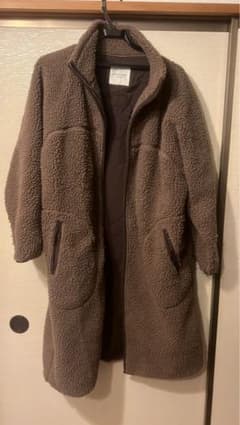 FREAK'S STORE ボアジャケット ブラウン ロング丈のサムネイル