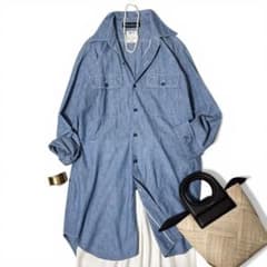 極美品✨️マディソンブルー シャンブレー ハンプトン ロングシャツ 