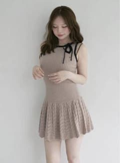 andmary Heart crochet mini dress - メルカリ