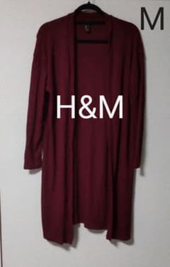 ワインレッド　ロングカーディガン　H&Mのサムネイル