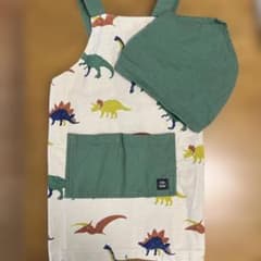 恐竜柄 キッズエプロン 三角巾セット - メルカリ
