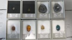 鉱石 虫入り琥珀 玉髄 トルコ石 ルチル 8点セット - メルカリ