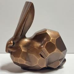 三枝惣太郎作　卯年　干支置物 金属工芸　インテリア オブジェのサムネイル