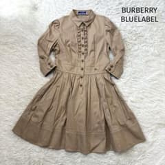 バーバリーブルーレーベル 未使用に近い ワンピース 金ボタン ホース
