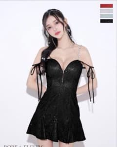 ROBE de FLEURS ブラックドレス Mのサムネイル