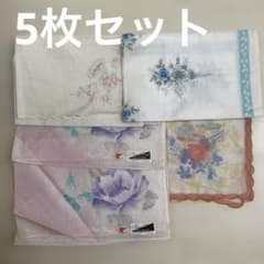 レディース ハンカチ 花柄　【5枚セット】のサムネイル