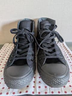 CONVERSE オールブラック ハイカットスニーカー 24.0cmのサムネイル