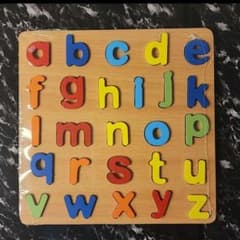 知育玩具 英数字 木製パズル3枚セット  ベビー用品のサムネイル