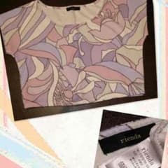 リエンダ マーブル柄Tシャツ ショート丈のサムネイル