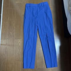 PLST リネンブレンドスティックパンツ　青 Sサイズのサムネイル