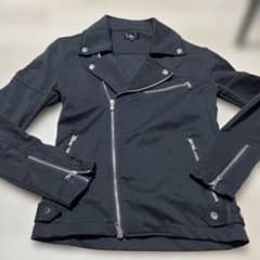 【美品】BERNINGS-SHO／ダブルライダースジャケット 黒 Mサイズのサムネイル