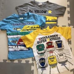 新幹線デザイン Tシャツセット 100cmのサムネイル