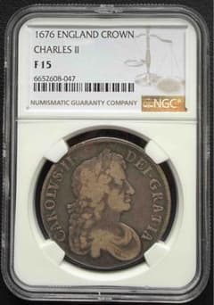1676年 イギリス クラウン チャールズ2世 NGC F15 - メルカリ