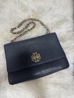 ま*ん様 TORY BURCHトリーバーチ ブラックレザーショルダーバッグのサムネイル