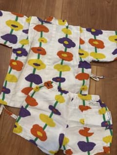 値下げ！sousou 花柄 甚平 80〜90cmのサムネイル