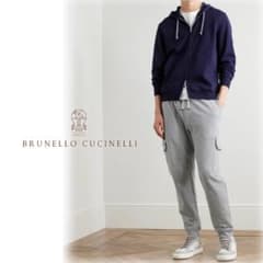 Brunello Cuccinelliブルネロクチネリ ジョガーパンツ R54☆美品☆21-22AW☆極上コットン ジョガーパンツ ブルネロクチネリ