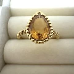 美品 ❤️廃盤品ブシュロンセルパンボエム リング シトリン 12号ハンカチ付き 美品 ❤️廃盤品ブシュロンセルパンボエム リング シトリン 12号