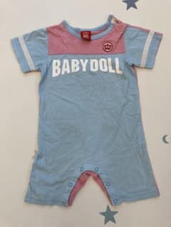 BABYDOLL ベビー ロンパース カバーオール ピンク 水色のサムネイル