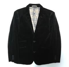 ☆美品☆バーバリーブラックレーベル テーラードジャケット シアサッカー バーバリーブラックレーベル✨ベロア テーラードジャケット S