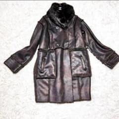 即購可 アドルフォドミンゲス ロングコート サビ柄 ムートン調