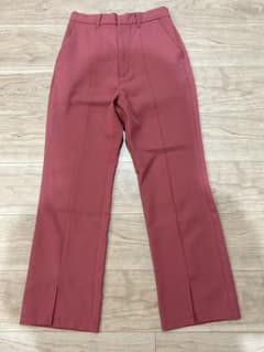 フレアパンツ センタープレス スリット入り ピンク w closetのサムネイル