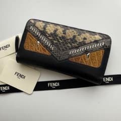 【美品】 691 FENDI フェンディ モンスターラウンドファスナー 長財布