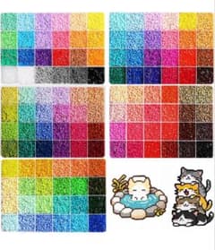 アイロンビーズ 2.6mm 120色セット 約60,000粒 5箱×24色ケースのサムネイル