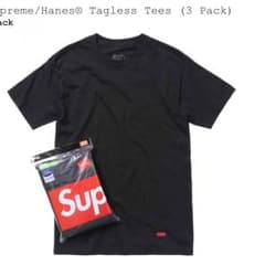 Supreme/Hanes Tagless Tees Blackのサムネイル