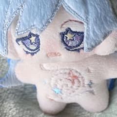 自作ぬいぐるみ　7cm無属性　グラデーションヘア　星・銀河・青・水色 C*彩様 自作ぬいぐるみ 7cm無属性 グラデーションヘア 星・銀河・青