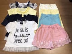 半袖Tシャツ　半ズボン　90 キッズ服まとめ売り　女の子のサムネイル