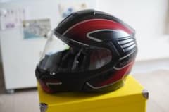 オージーケー カブトバイクヘルメット フラットブラックレッド (サイズ:M)のサムネイル