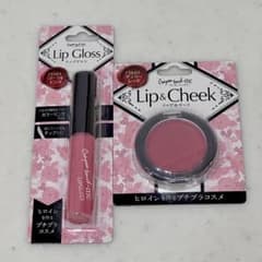 未使用品　クレヨンタッチミー　リップグロス　リップ＆チークセット　ローズ系