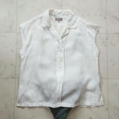 美品 マーガレットハウエル 麻100% 半袖シャツ SOFTLINEN ホワイト