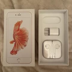 Apple iPhone 6s (box empty) - includes accessories and earphones.