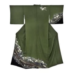 訪問着 辻が花 緑 正絹 七五三 新古品 友禅染 №ymk0288 - メルカリ