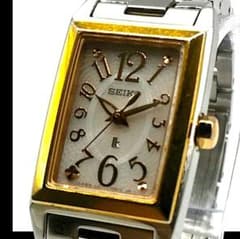 SEIKO lk 세이코 루키아 여성 시계 태양 콤비 스퀘어