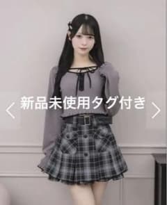 pium ウエストリブハートボタンニット　チャコールのサムネイル