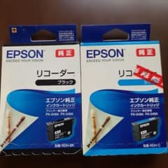 EPSON インクカートリッジ リコーダー　 ブラック、シアン使用期限過ぎてますのサムネイル