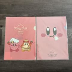 신품 미사용 2장 별의 커비 커비 카페 한정 A4 클리어 파일